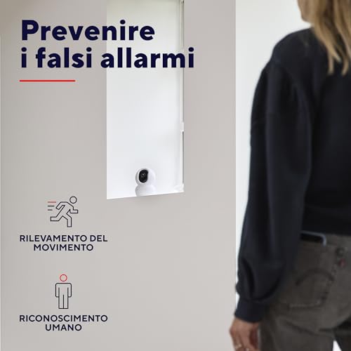 Trust IPCAM-2800 Telecamera Wifi Interno 360° con Visione Notturna, Sirena e Microfono Integrati, Rilevamento Umano, Videocamera Sorveglianza con App, Casa Intelligente, Bianco - Immagine 2