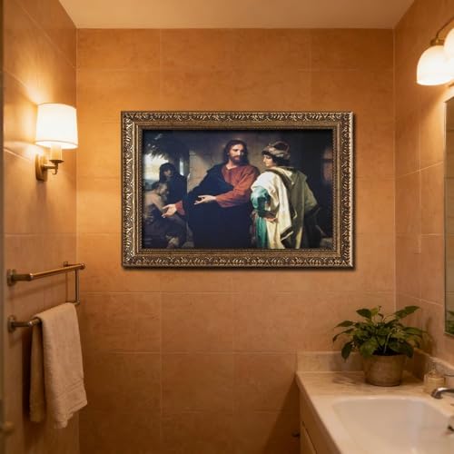 Décoration murale Jésus et le jeune homme riche Hofmann tableau bureau 40x61 - 6