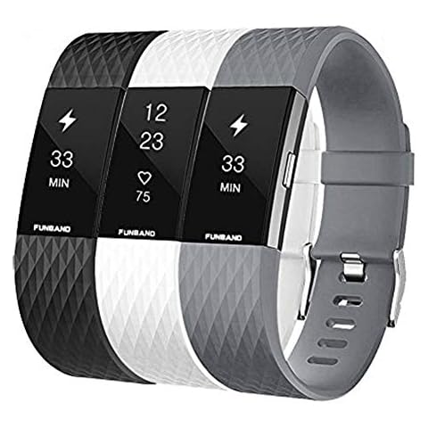 Correa FunBand para Fitbit Charge 2, Silicona Deportes Ajustable Cover