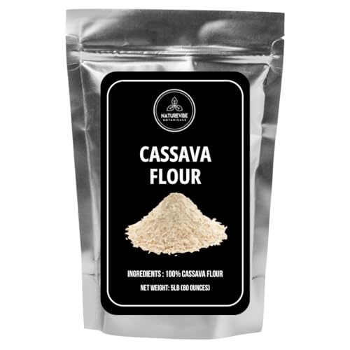 Naturevibe Botanicals Cassava Flour 5 lb | Grain-Free, Gluten-Free Flour