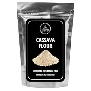 Naturevibe Botanicals Cassava Flour 5 lb | Grain-Free, Gluten-Free Flour | Fine Texture | Paleo & Vegan Friendly