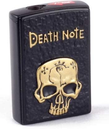 Image of Refillable Metal Side Slider Death Note Windproof Jet Flame Pocket Lighter Cigarette Lighter Stylish Look Antique Lighter AADDBB 17 (Without Gas)
