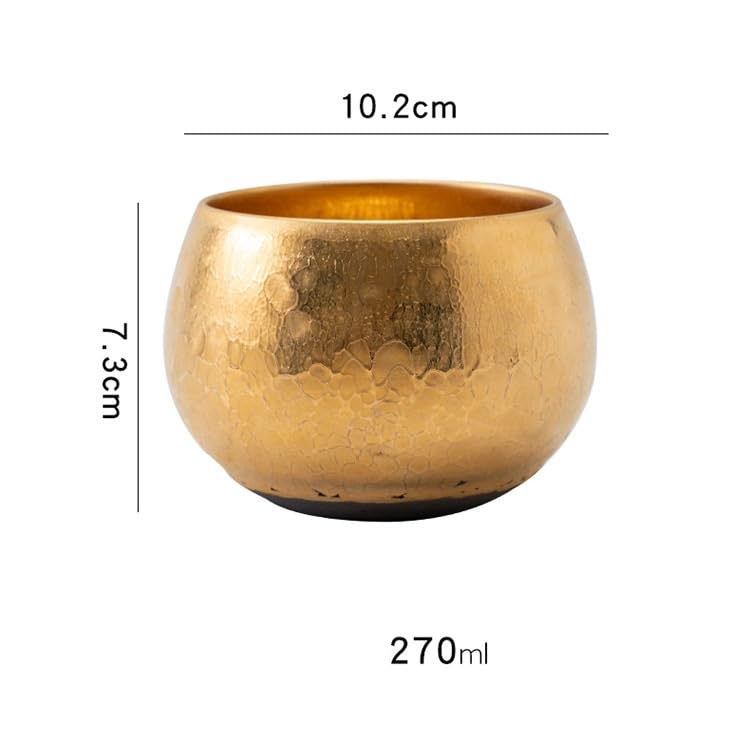 Tazas de té Pequeñas Cuenco de té dorado artesanal, taza anfitrión, tazón Song Yu Taza de té de Kungfu