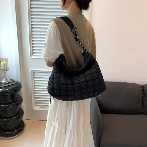 Quilted Tote bag Large quilted crossbody bag Lightweight quilted down shoulder bag Hobo bag Quilted bag3