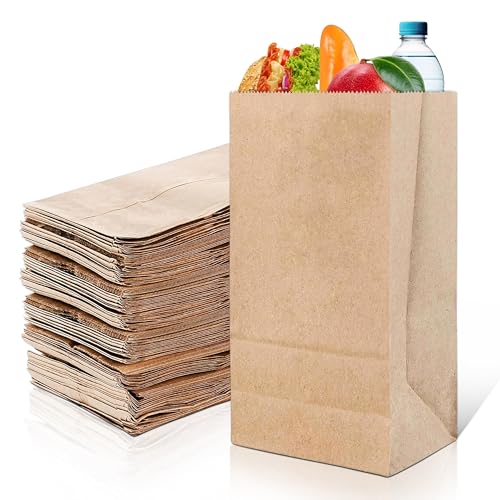 DecorRack 40 Brown Paper Bag, Large 10.6" x 5" Biodegradable,