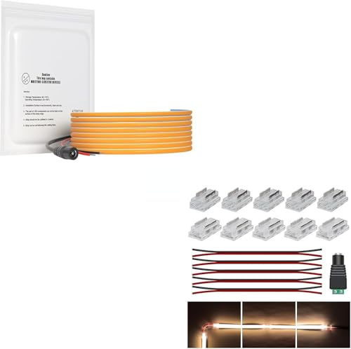 Tira LED COB 12V 5mm 4000K 16.4FT con conector rápido miniatura 1