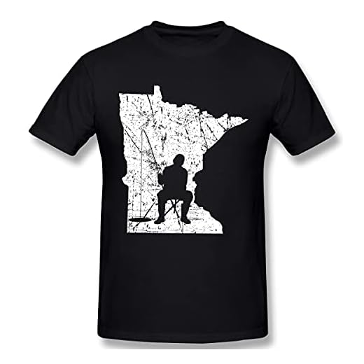 Hiacpy Minnesota Fiskekläder ordlek rolig fisk gåva t-shirt man t-shirt kvinna, Svart, M
