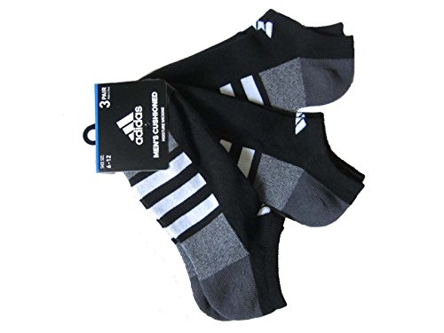 Preisvergleich Produktbild adidas Herren Gepolsterte No Show Socken (3er-Pack) Schwarz Weiß
