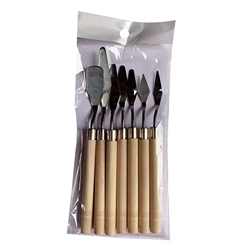 Javoryxh De Madera Pintura Óleo Espátula Paleta Cuchillo Palas Mezcla Colores Raspador Pared Artistas Pintura Arte Herramienta Paleta Cuchillo para Óleo
