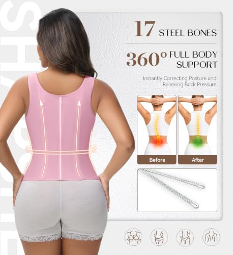 Image of SHAPSHE Waist Trainer Corset for Women Tummy Control Body Shaper with Bra