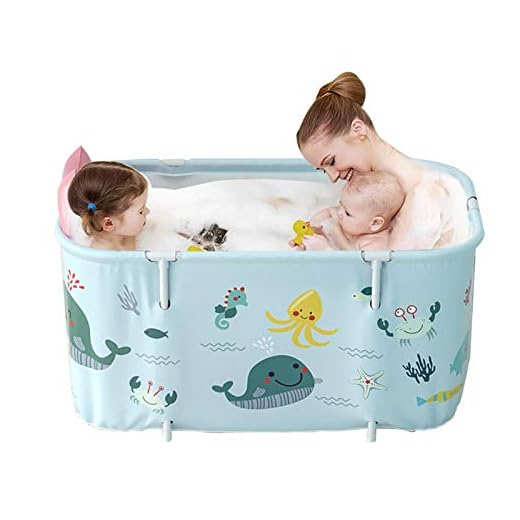 Enjoyyouselves Fällbart badkar, bärbar PVC vuxna icke-uppblåsbart badkar spa hushåll badkar för spa bastu massage 120 x 55 x 50 cm