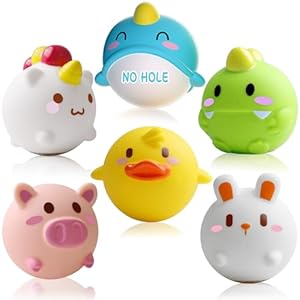 Baby Bath Toys Mold Free Infant for 18 Months Boys Girls 6pcs No Hole Animal Bathtub Toys, Baby Bath Tub Toys for Toddlers 2-3 No Mold Floating Water Toys