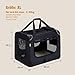 Zedelmaier Hundebox Faltbar Hundetransportbox, XL 81x58x56cm, robust Transportbox für Hund & Katze Groß Hundetasche Auto Haustiertransportbox für Unterwegs & Zuhause Schwarz