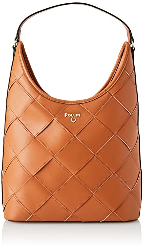 DECORAZIONI: borsa impreziosita dalla lavorazione a maxi intreccio e dal piccolo logo Pollini in galvanica oro chiaro applicato sul davanti.