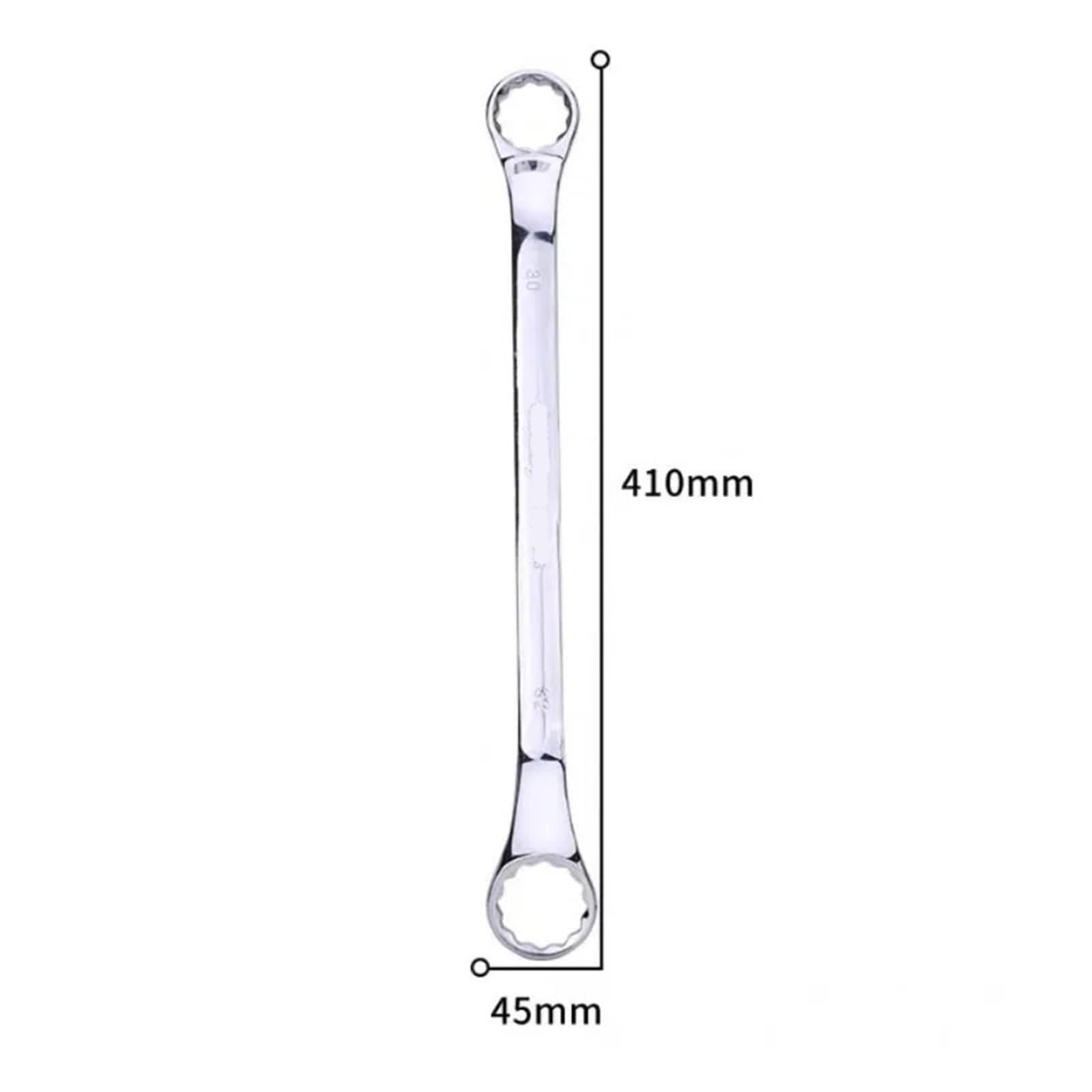 Chiave a Manico Offset Chiave a cricchetto a 45 Gradi, Chiave ad Anello a Doppio Offset, attrezzo for Riparazione Auto, Estensione Chiave ad Anello a cricchetto(17-19mm Wrench)