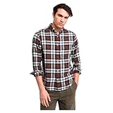 Logo GANT Herren REG Flannel Plaid Shirt Hemd, Cacao, L