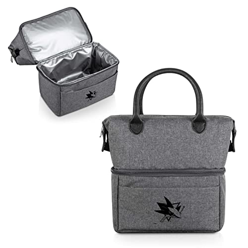 PICNIC TIME NHL San Jose Sharks Urban Lunch Bag, Cooler Lunch Tote, Insulated Lunch Bag, (Gray with Black Accents)