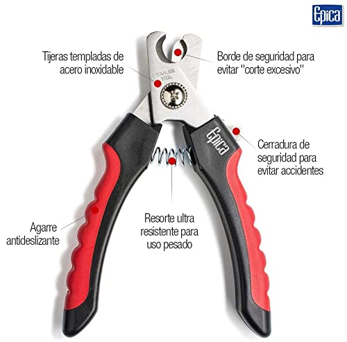 Epica Cat Nail Clipper, Dog Nail Clipper | Cat Nail Clippers With Safety Guard, Cat Claw Clippers | Dog Nail Clippers For Small Dogs, Puppy Nail Clippers | Cat/Dog Nail Clipper, Small/Medium #TOP1