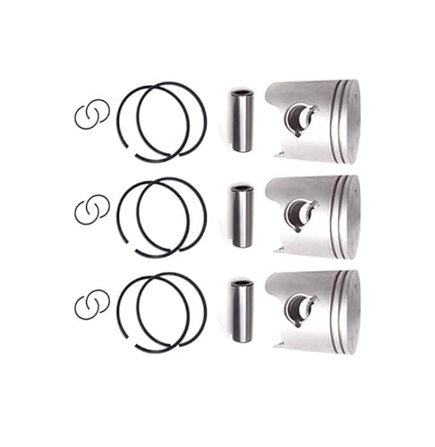 bkajoiwgh 6K5-11601 6K5-11631 Piston and Ring STD Suitable for Yamaha Outboard Motor 2T 60HP 3CYL Powertec Parsun T60 6K5-11631-03 6H3-11631-01-96