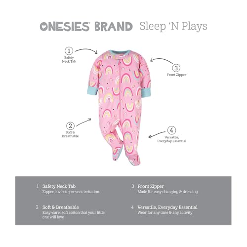 Image of ONESIES Brand Baby Boys Sleepers 4-Pack Footies and Toddler Set