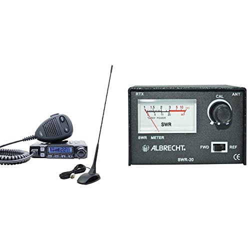PNI Radio CB Escort HP 7120 ASQ, HF-Verstärkung, 4 W, 12 V und CB Extra 48-Antenne mit Magnet, 45 cm, SWR 1,0,AM/FM funktioniert nur im EU-Band & Albrecht MID05SWR20 – Messgerät