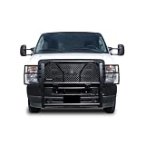 Black Horse Rugged Heavy Duty Grille Guard Modular Black Compatible with 2015-2026 Ford E-350/2015-2026 Ford E-450 -RU-FO350-B