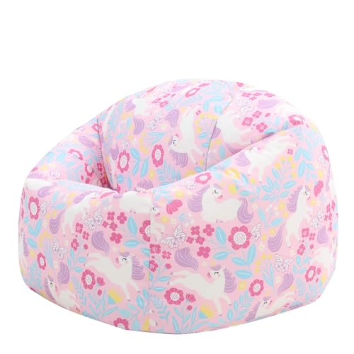 icon Unicorn Kids Bean Bag, Kids Bean Bag Chair with Filling Included for Girls and Boys, Childs Chair, Beanbags for Children, Unicorn Gifts, Nursery Décor, Playroom Décor, Bedroom Accessories