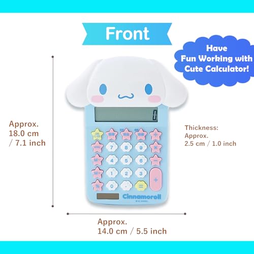 SanrioOriginal Calculadora em formato de rosto (importação do Japão) - Inclui cartão de mensagem de