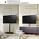 AOKCOS TV Ständer Rollbar mit Holzablage, Fernsehständer auf Rollen für 32-65 Zoll Fernseher, TV Bodenständer Höhenverstellbar Schwenkbar, bis 40 kg Max. VESA 400x400mm (Schwarz)