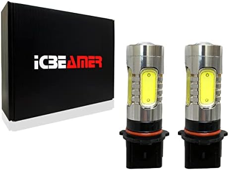 Miniatura 7 de ICBEAMER - Luces LED COB para altas o faros antiniebla para sustituir bombillas halógenas Color Xenón extra blanco, 6000 K, blanco superior.