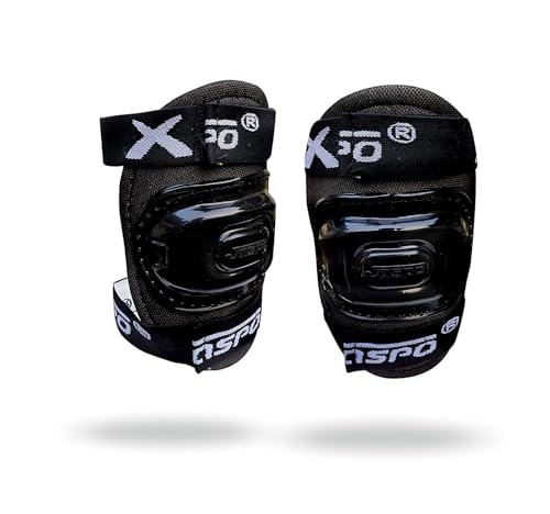 jaspo Unisex Marshal Trainers Adjustable Inline_Skate_Wheel Roller Skates Combo (Skates + Helmet + Knee Guards & Elbow Guards) - for Age Groups 6 to 14 Years | Academy & School Level Skating, Blue