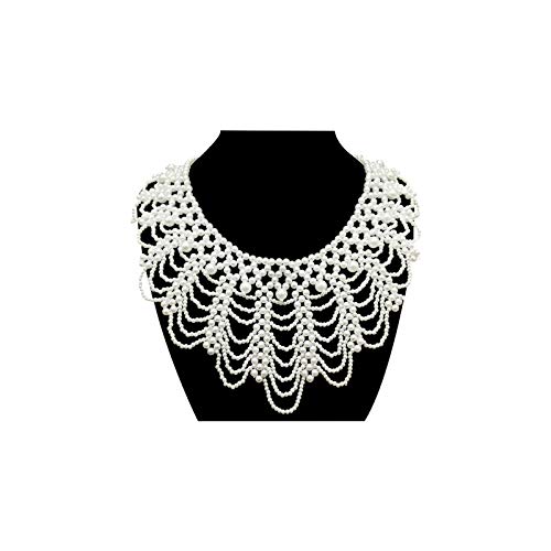 Rbg Dissent Collar Necklace For Women Girls Detachable Pearl Beaded Blouse Fake Collar Choker Necklace,Ruth Bader Ginsburg Feminist Collar Necklace (White 1) #TOP1