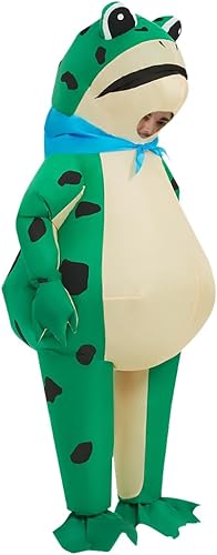 Vista 6 de Divertido disfraz de rana inflable de rana para adultos, cumpleaños, Halloween (rana)