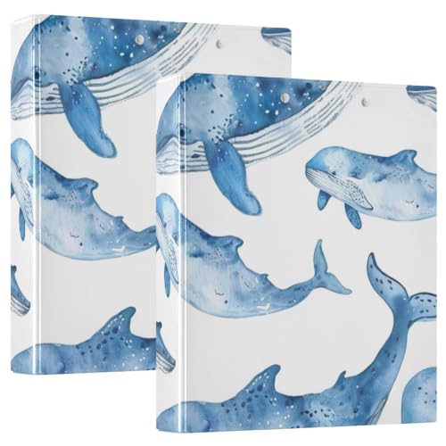Classeur à anneaux bleu baleine pour ne plus perdre vos fiches au bureau ou à l'école