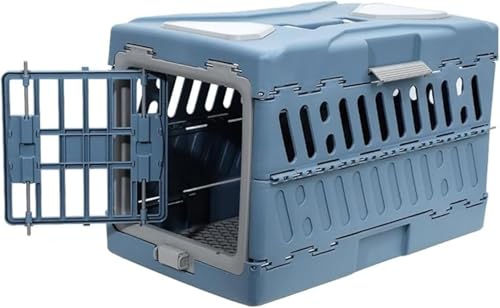 CokBlu 折りたたみ式ペットキャリー 航空ケース 犬猫兼用ハードクレート 軽量 高通気性換気設計 航空輸送対応 旅行・キャンピング用 収納便利 ペットキャリポータ