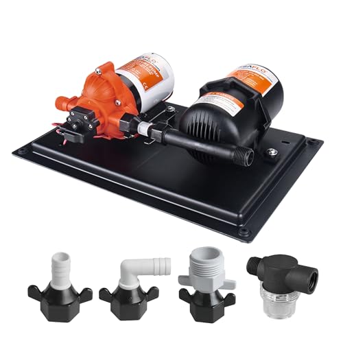 SEAFLO 33 Series Water Pump and Accumulator Tank System - 115V 3.3 GPM 45 PSI 0.2-Gallon Tank | Reduces Cycling | For Marine RV Off-Grid and Home Use | 4-Year Warranty