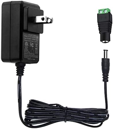 UL-Listed 12V 2A Power Supply Adapter - 24W AC To DC Wall Charger For LED Strip Lights, Security Cameras, Low Voltage Devices
