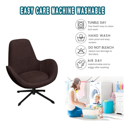 Housse de chaise pivotante blanche pour fauteuil œuf design - 8