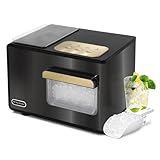 Whynter Nugget Ice Maker, Countertop Portable Ice Maker, IBX-388BG SonicSnö, Automatic Self-Cleaning with Removable Ice Drawer Compact Ice Maker, 40 lbs/24H, Black Stainless Steel and Gold