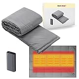 Heated Blanket Battery Operated Portable Outdoor USB Heating Blanket 60”x40” Electric Fleece Throw Blanket with Battery for Adults, Kids,Coldless Warming Throw Blanket for Cold Weather Camping