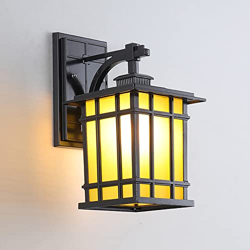 Lampe extérieure rétro en aluminium et verre étanche ZXQUEGF pour patio