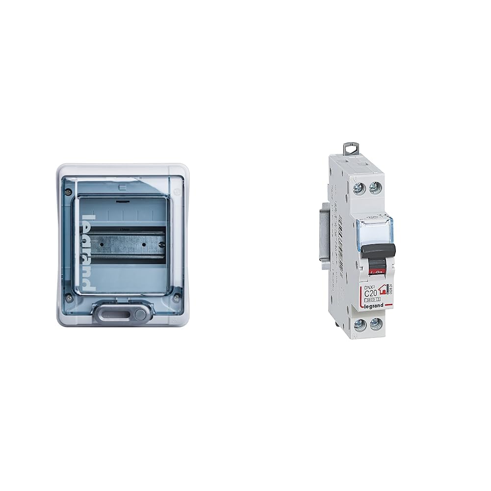 Disjoncteur Phase + Neutre Legrand 601996E 20A sous boîtier modulaire étanche contre l'humidité