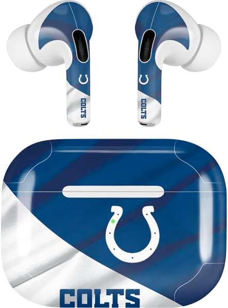 Skinit Decal Audio Skin Compatible with Apple AirPods Pro - Officially Licensed NFL Indianapolis Colts Blue Performance Series Design