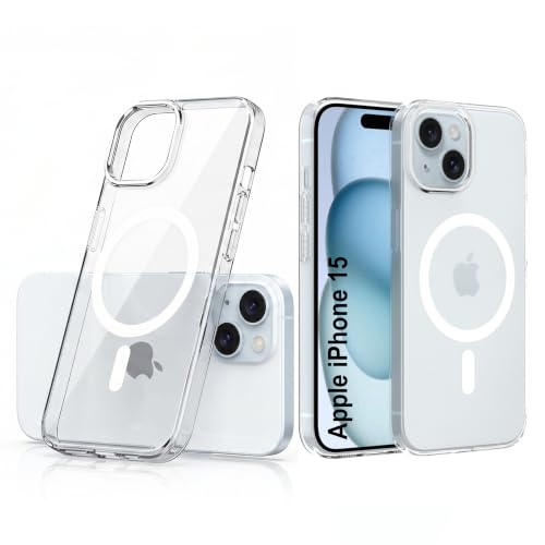 Image of Zapcase Back Case for iPhone 15 | Slim Lifetime Anti-Yellow Crystal-Clear Cover with Elevated Camera Protection & MagSafe Compatibility | Premium German Polycarbonate | Shockproof | Clear
