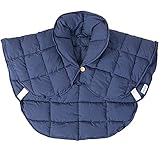 [mianshe] あったか 肩あて 軽量 洗える 男女兼用 フリーサイズ ダークネイビー