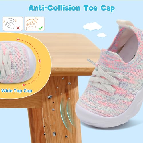 Feetcity Toddler Walking Shoes Slip On Toddler Sneakers Infant Barefoot Shoes Lightweight Toddler Tennis Shoes Size 6 thumb #2
