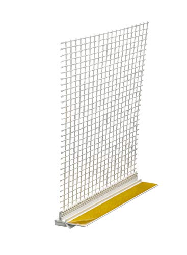 10x Handelskönig Anputzleiste 9 mm mit Gewebe und Lippe je 260 cm Schutzlippe Putzleiste Putzprofil Fensterleiste Fasssade Außen