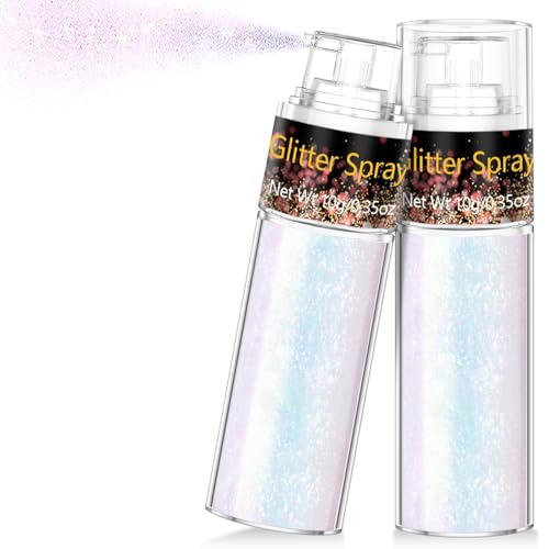 Hair and Body Glitter Spray, 1PC Sparkling Pink Glitter Dry Powder Makeup for Clothes, Festival Rave Prom Loose Sparkle Powder,Holographic Ultra Fine Resin Glitters for Crafts,10g (Sparkling Pink)