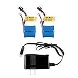 SHARKOOL 18350 Li-ion Battery | 2x600mAh with High Speed Charger for Skytech TKKJ Boat H100 H102 H106 RC Ship Boat H100 Battery.