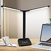 Lampe de bureau LED à double tête – Lampe de bureau à bras oscillant – Alimentation USB – 5 niveaux d’intensité et 5 couleurs – Pour maison, bureau, chambre à coucher